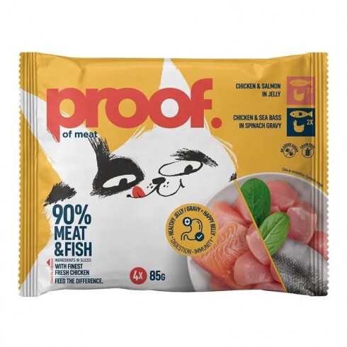 Proof Cat Alutasak Macskaeledel Multipack halas 4x85g