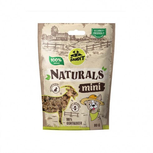 -Mr. Bandit Dog Naturals Mini Goat and Deer 80g