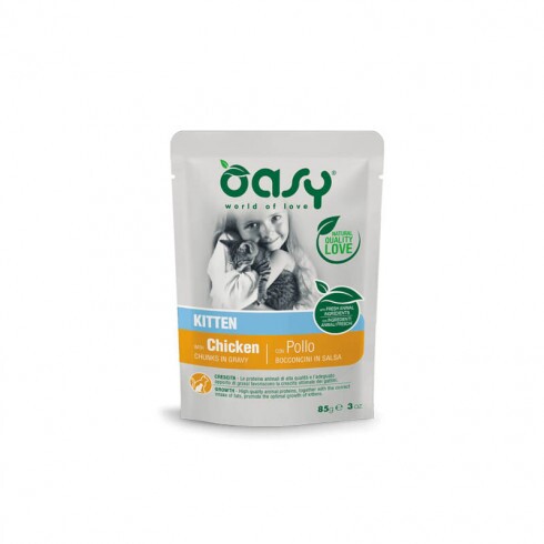 Oasy Cat Alutasakos Chunks in Gravy Kitten Chicken 85g