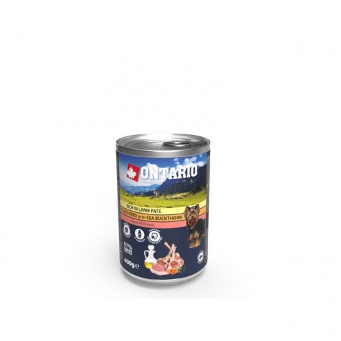 Ontario Dog Konzerv Báránypástétom&Homoktövis 400g