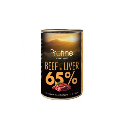 Profine Dog 65% konzerv - marha & máj 400g