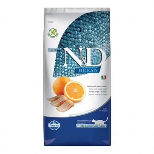 N&D Cat Ocean hering & narancs adult 5kg