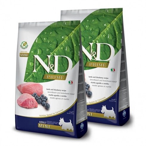 N&D Dog Prime Dog Bárány & áfonya Adult Mini 2x7kg
