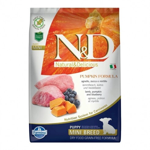N&D Dog Grain Free bárány & áfonya sütőtökkel puppy mini 2x7kg