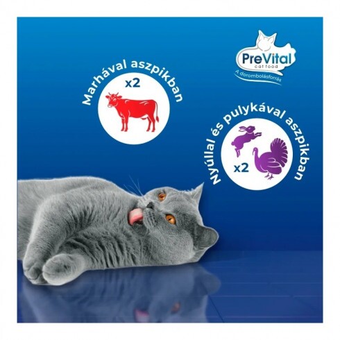Prevital Alutasak Macska Zselés 4x100g Vegyes Íz Multipack
