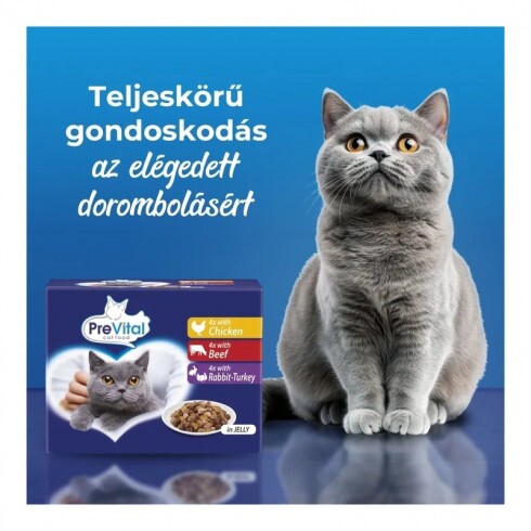 Prevital Alutasak Macska Zselés 12x100g Vegyes Íz Multipack