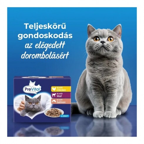Prevital alutasak Multipack macskaeledel Vegyes Íz 12x100g