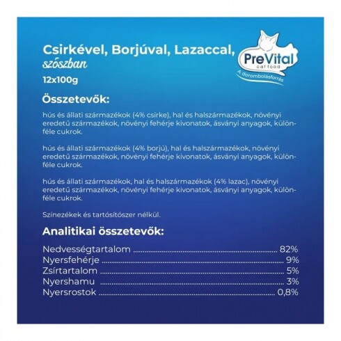 Prevital alutasak Multipack macskaeledel Vegyes Íz 12x100g