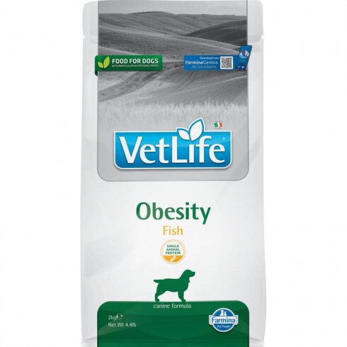 Vet Life Natural Diet Dog Obesity Fish 2kg