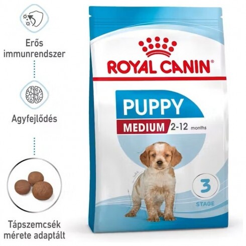 Royal Canin Medium Puppy - közepes testű kölyök kutya száraz táp 3kg
