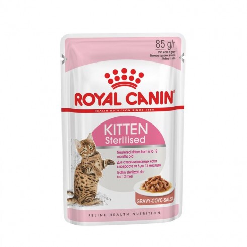 Royal Canin Kitten Sterilised 12x85g - ivartalanított kölyök macska szószos nedves táp