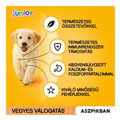 Pedigree alutasak Multipack Junior Csirke & rizs, Marha & rizs 4x100g