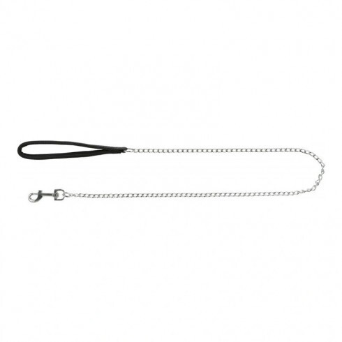 Trixie láncos póráz nylon fogóval 1,1m/2mm fekete