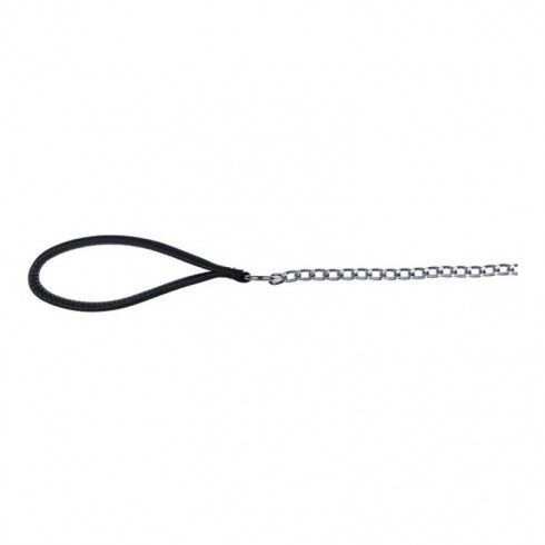 Trixie láncos póráz nylon fogóval 1m/4mm fekete