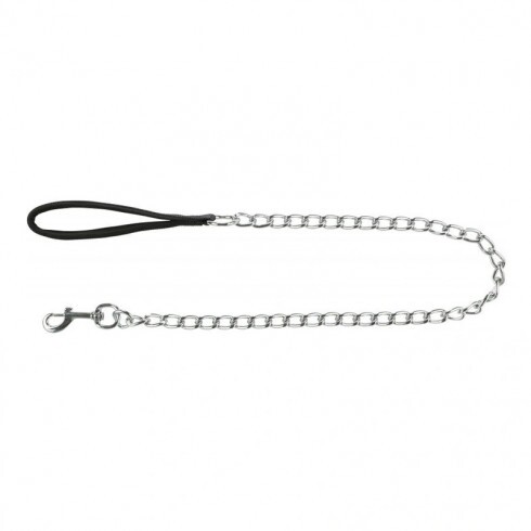 Trixie láncos póráz nylon fogóval 1m/4mm fekete