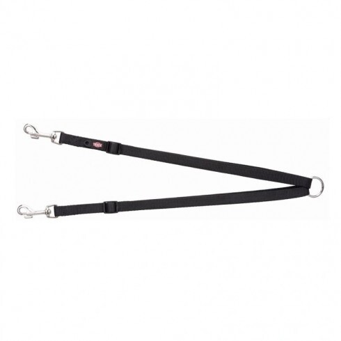 Trixie Premium póráz kettős vezetővel XS–M 40–70 cm/15mm fekete