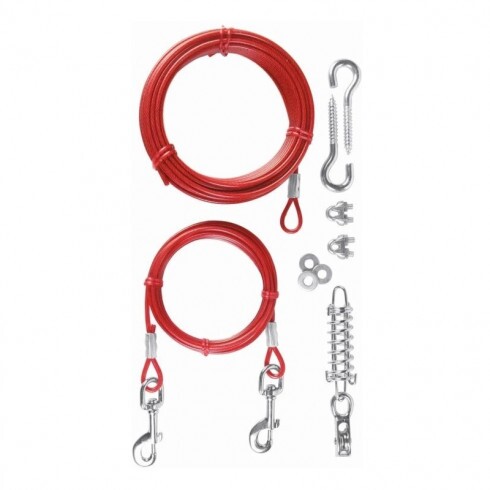 Trixie Kikötő Acél Sodrony Műanyag Bevonattal 15m Tartozékkal