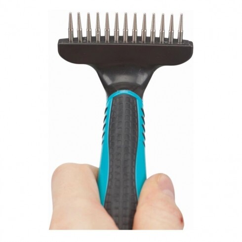 Trixie Fésű Gereblye Forgófogú hosszú Szőrhöz 7x14cm