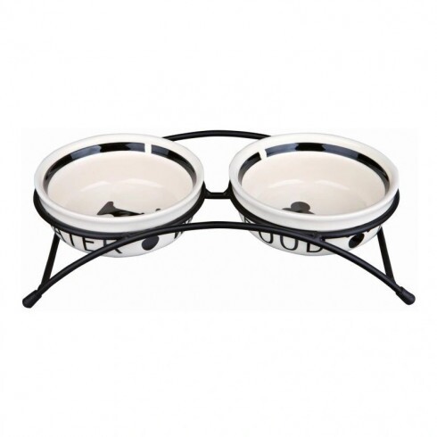 Trixie kerámia tál szett 2x0,25l/13cm fehér/fekete