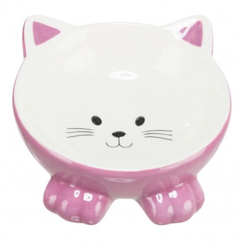 Trixie kerámia tál macskafej formájú 015l/14cm