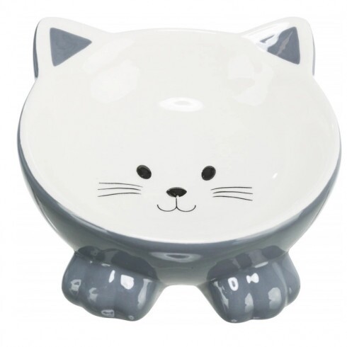 Trixie kerámia tál macskafej formájú 015l/14cm