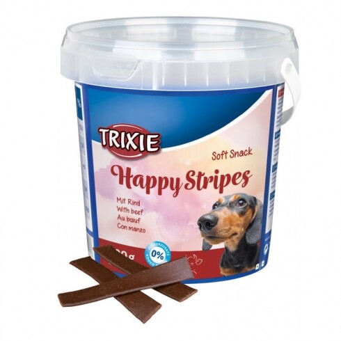 Trixie Jutalomfalat Soft Snack Happy Stripes Vödrös 500g