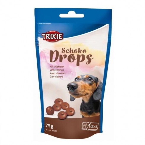 Trixie Jutalomfalat Csokoládé Drops 75g