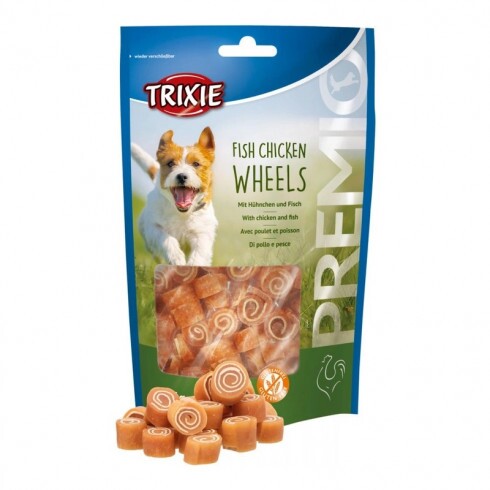 Trixie Jutalomfalat Premio hal+csirke gyűrűk 75g