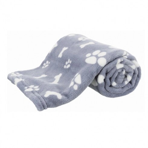 Trixie Pléd Kenny Tappancs/Csont Mintás Plüss 100x75cm Kék