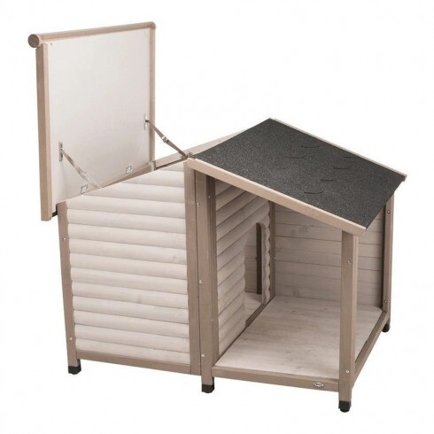 Trixie Kutyaház Lodge nyeregtetővel M-L 130x100x105cm szürke