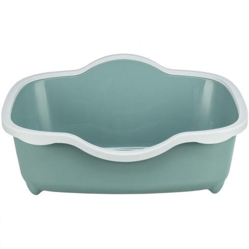 Macska Wc Davio peremmel 56x26x39cm zöld/fehér