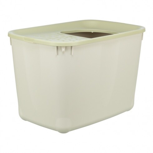 .Macska wc Hop-IN 38*39*58cm szürke/zöld