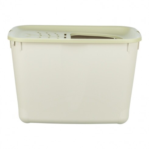 .Macska wc Hop-IN 38*39*58cm szürke/zöld