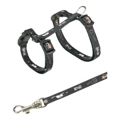 Trixie Hám És Póráz Cica Egérmintás 21-33cm/8mm, 1,2m