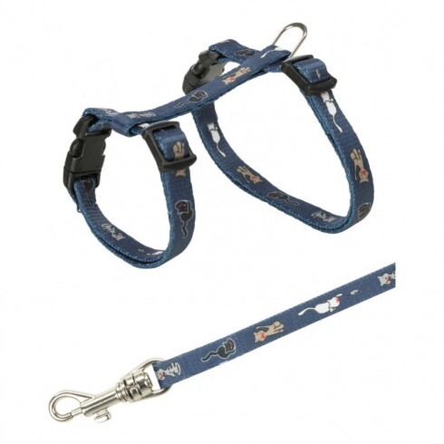 Trixie Hám És Póráz Cica Egérmintás 21-33cm/8mm, 1,2m