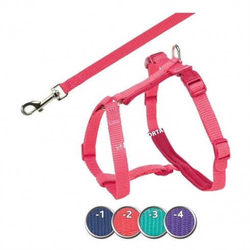 Trixie Hám És Póráz Xl Macskának 33-57cm/13mm 1,2m Korall