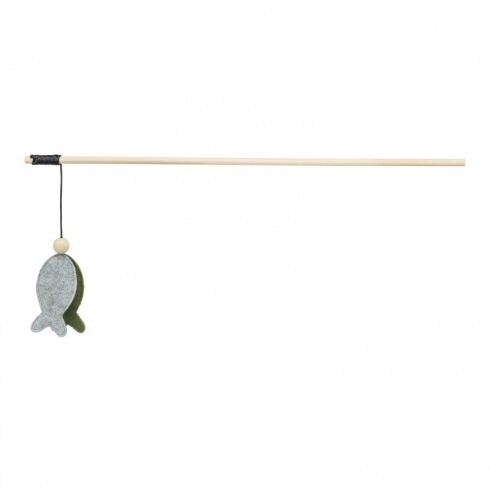 .Játék macskápálca hallal, filc, catnippel 48cm