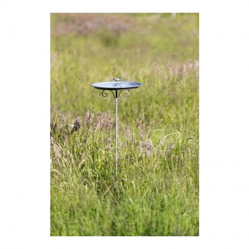 Trixie Kültéri Madárfürdető Leszúrható Fém, 1,07m, 1800ml/35cm Szürke