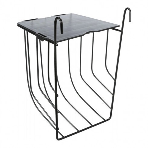 Trixie Eledeltartó Rágcsálónak Fedéllel, Fém, 13 × 18 × 12 cm, Fekete