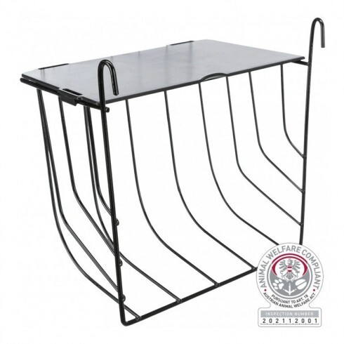 Trixie Eledeltartó Rágcsálónak Fedéllel, Fém, 20 × 18 × 12 cm, Fekete