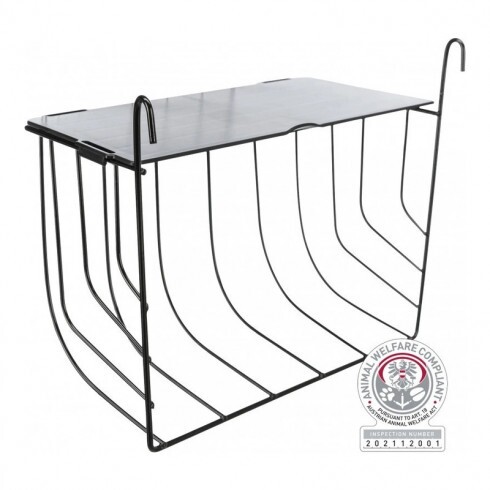 Trixie Eledeltartó Rágcsálónak Fedéllel, Fém, 25 × 18 × 12 cm, Fekete