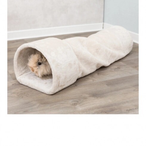 Trixie Alagút Nyúlnak Plüss 2 bejárattal 27x21x80cm, Bézs