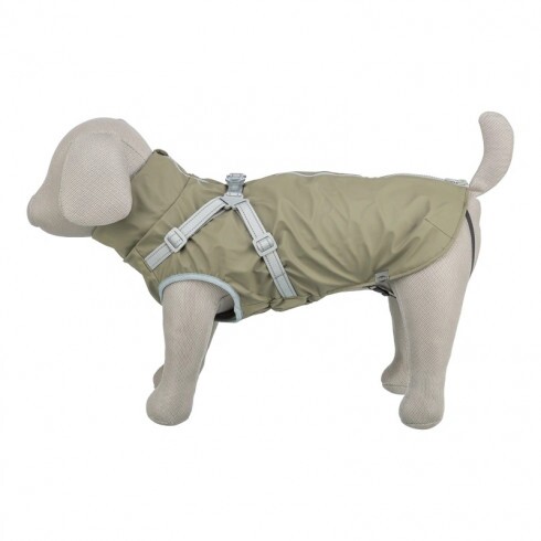 Trixie Esőkabát Ponti hámmal XS 27cm, olivazöld