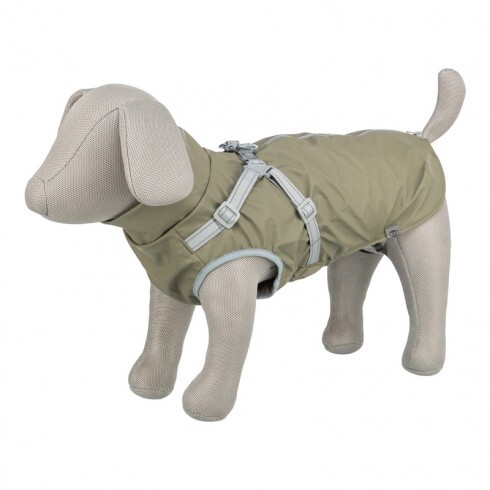Trixie Esőkabát Ponti hámmal XS 27cm, olivazöld
