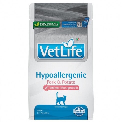 Vet Life Natural Diet Cat Hypoallergenic Pork & Potato 400g