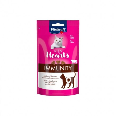 Vitakraft Vita Hearts Immunerősítő szívecskék marhahús Béta Glükán és inulinnal 40g