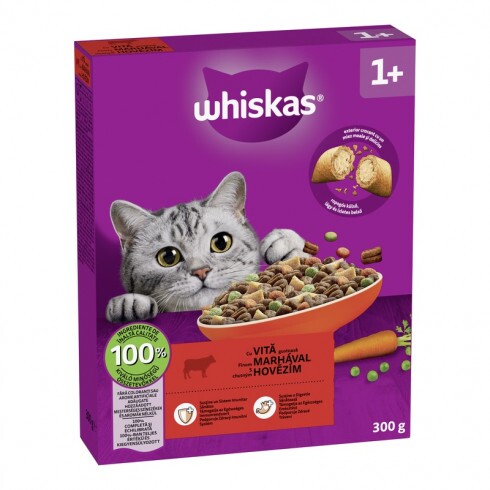 Whiskas Száraz Marha -Májas Falat 300g