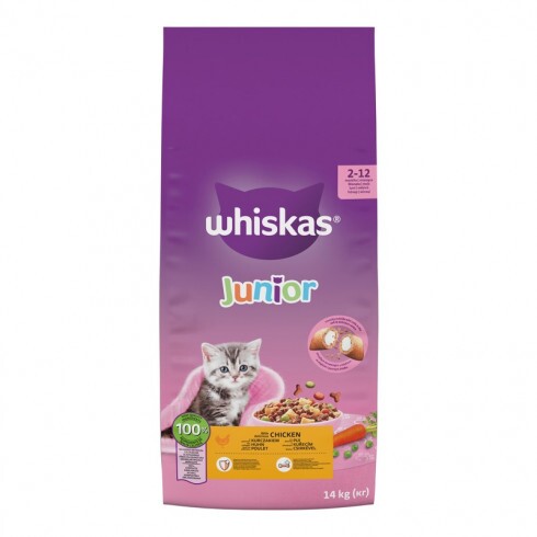 Whiskas Junior macskaeledel csirkével 14kg