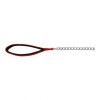 Trixie láncos póráz nylon fogóval 1,1m/2mm piros TRX14013