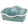 Macska Wc Davio peremmel 56x26x39cm zöld/fehér